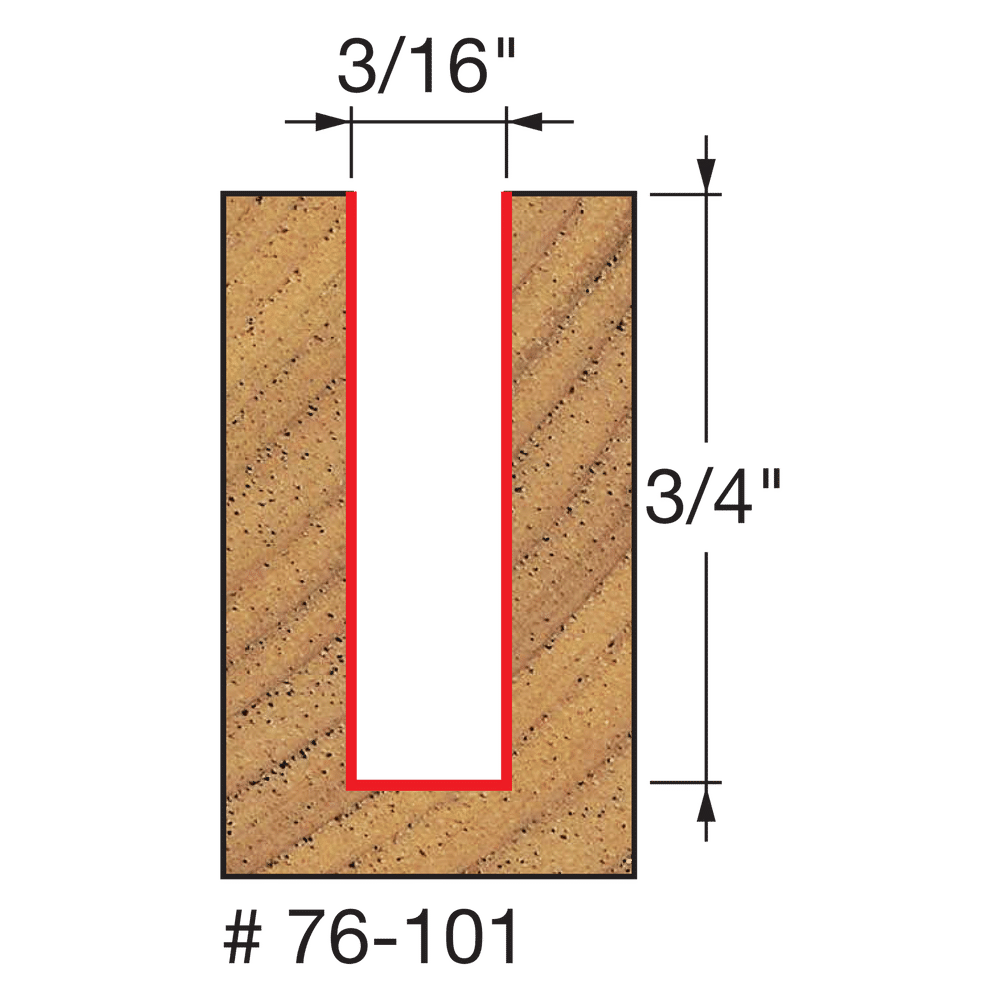 3/16" x 3/4" Down Spiral Bit