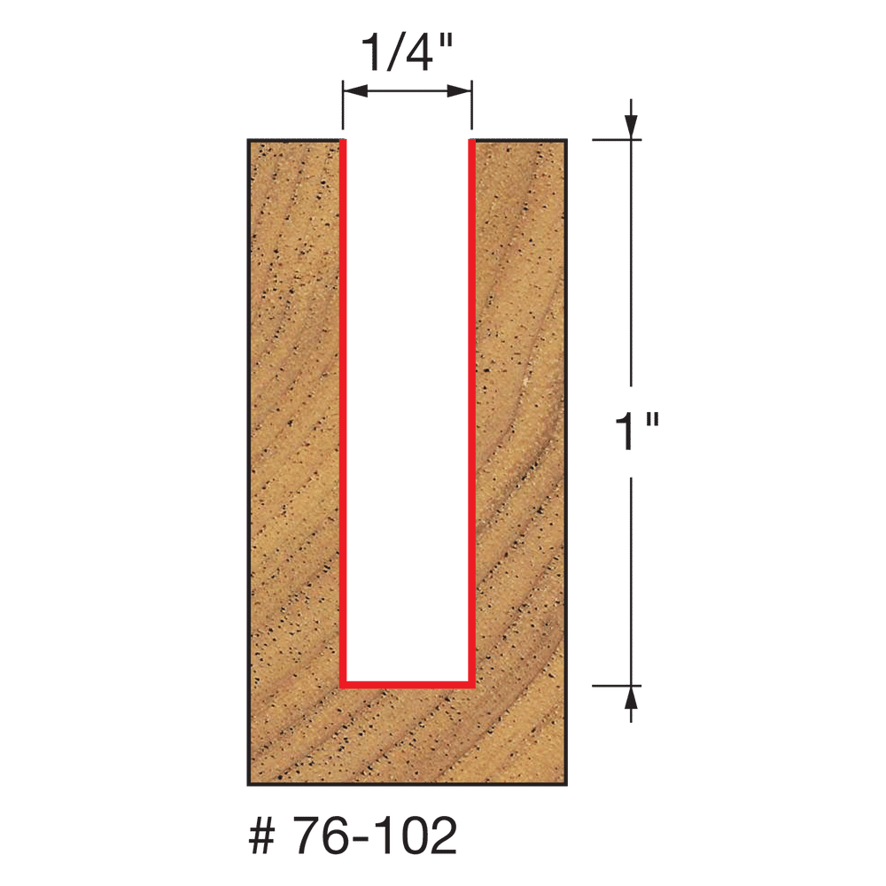 1/4" x 1" Down Spiral Bit