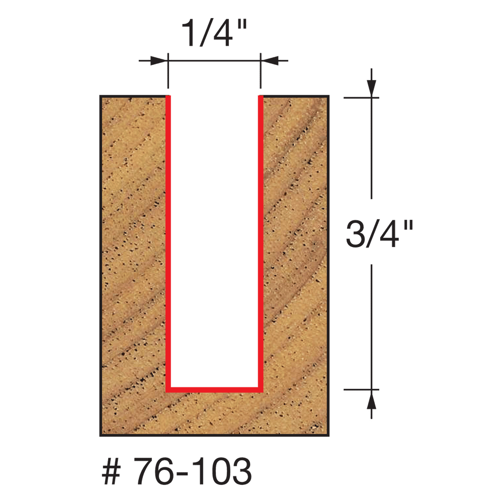 1/4" x 3/4" Down Spiral Bit