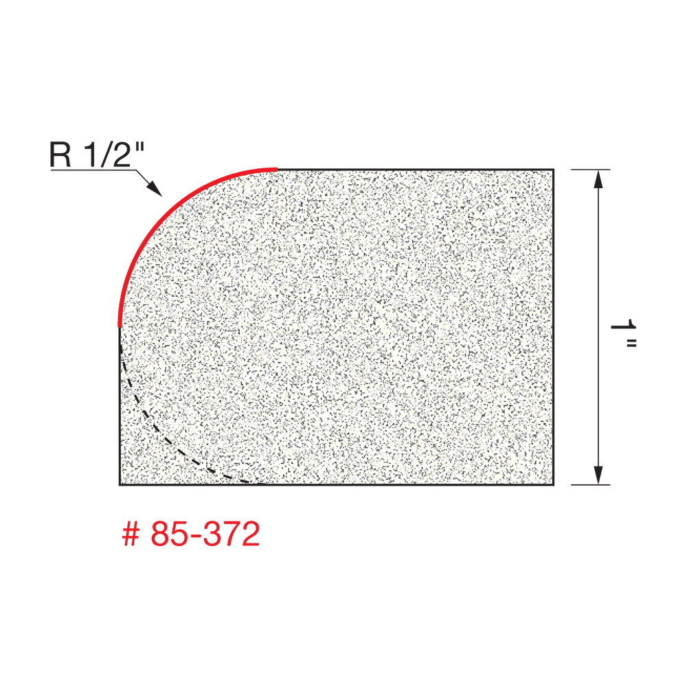 1/2" Radius Rounding Over Bit