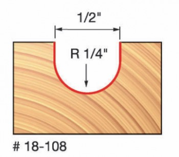 1/4" Radius Round Nose Bit