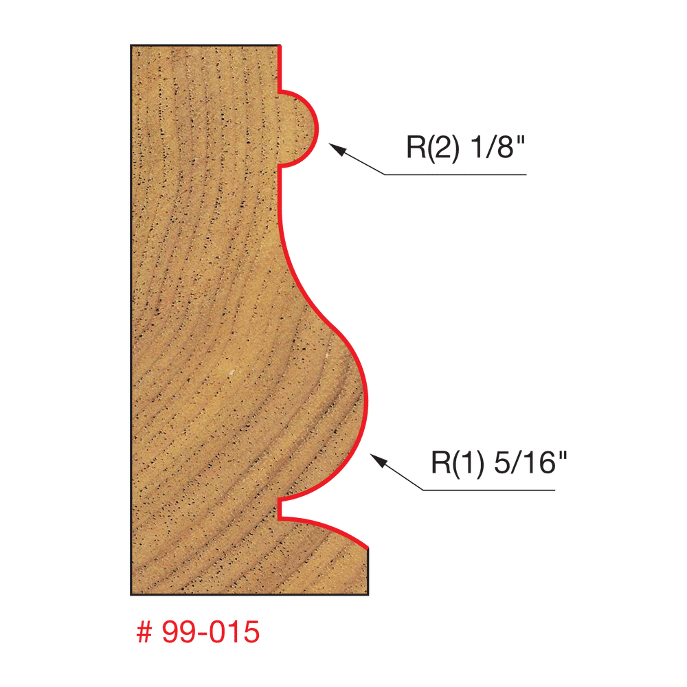 1"-1/16" Face Molding Bit