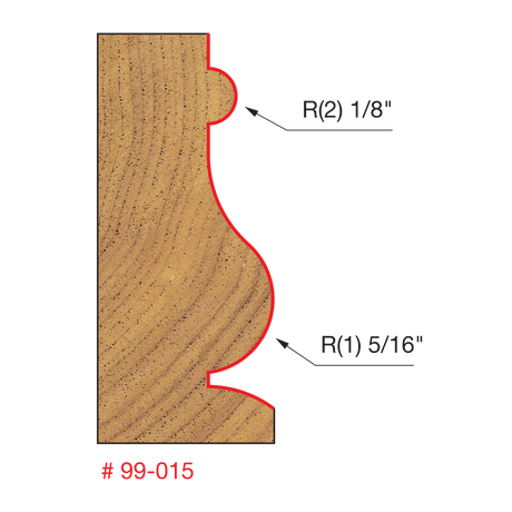 1"-1/16" Face Molding Bit