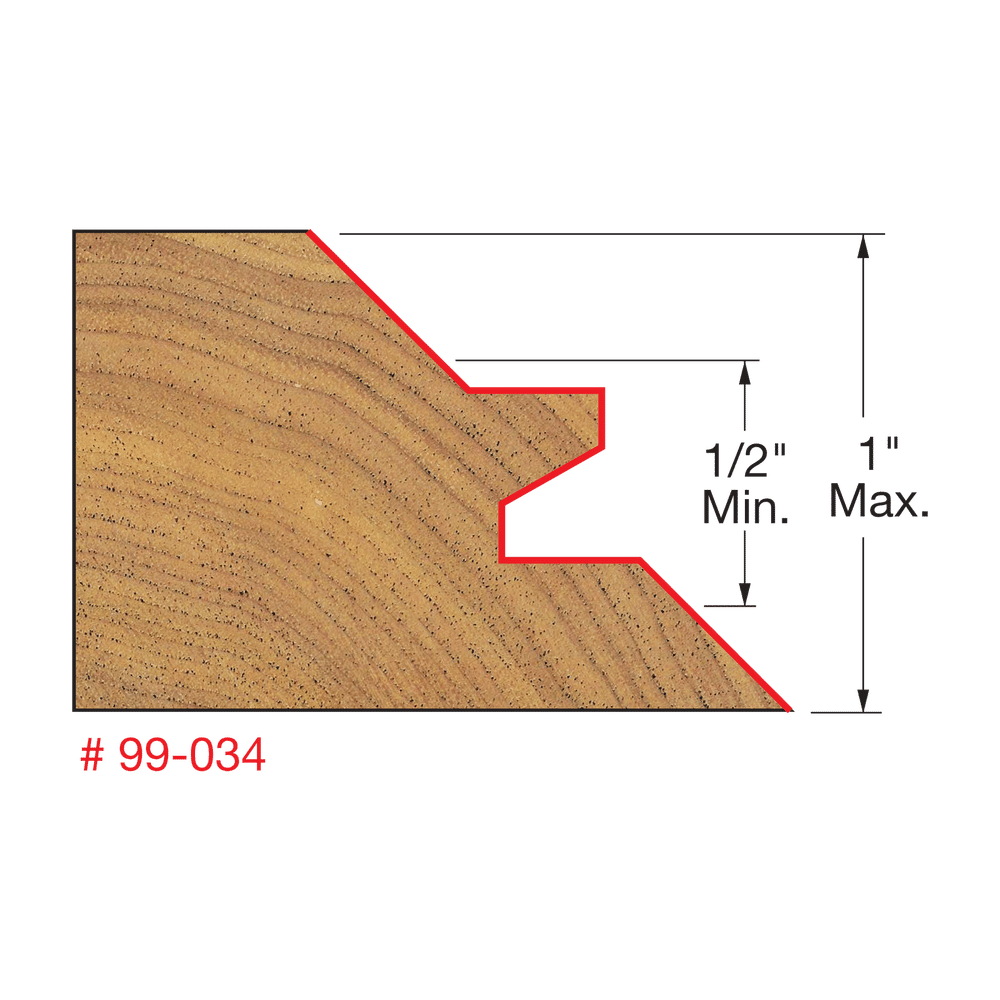 Lock Miter Bit - 1/2" Min. - 1" Max.