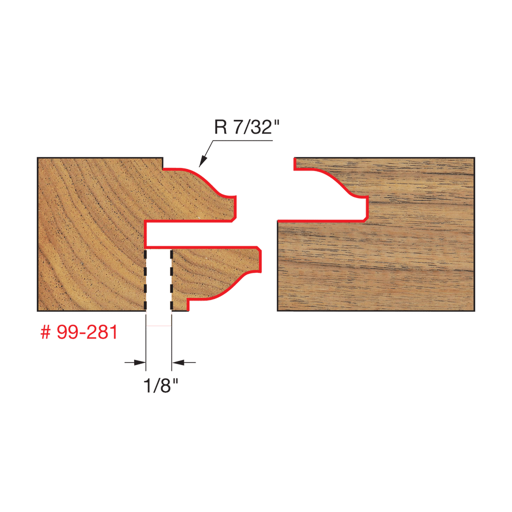 2"-3/8" Recoverable Bead Glass Door Bit Sets
