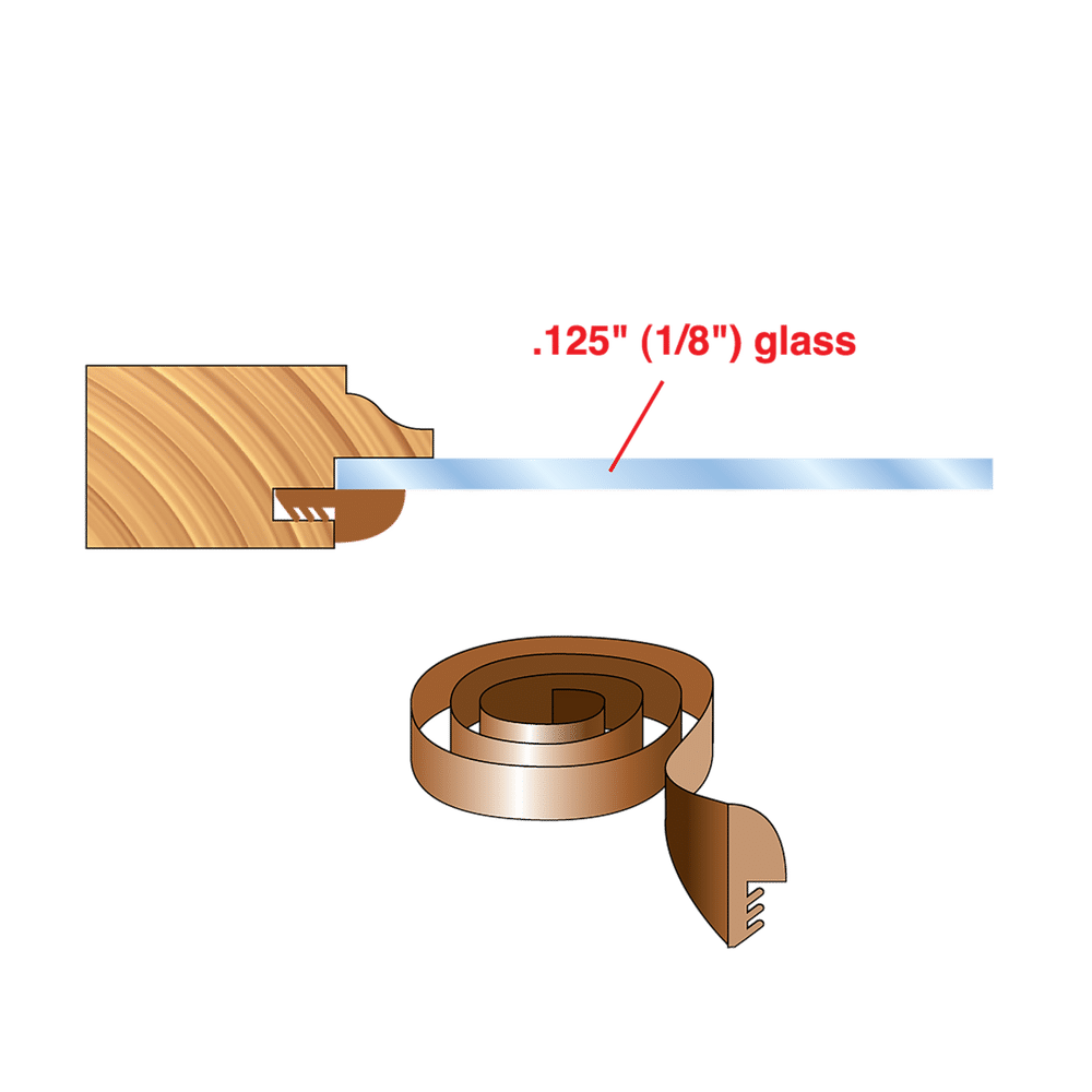 2" Glass Panel Cabinet Door Bit Set