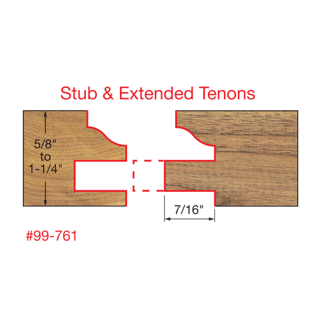 1"-11/16" Premier Adjustable Rail & Stile Bit "- Ogee