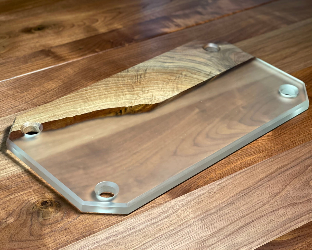 Black Walnut + Clear Resin Charcuterie Board (1/21)