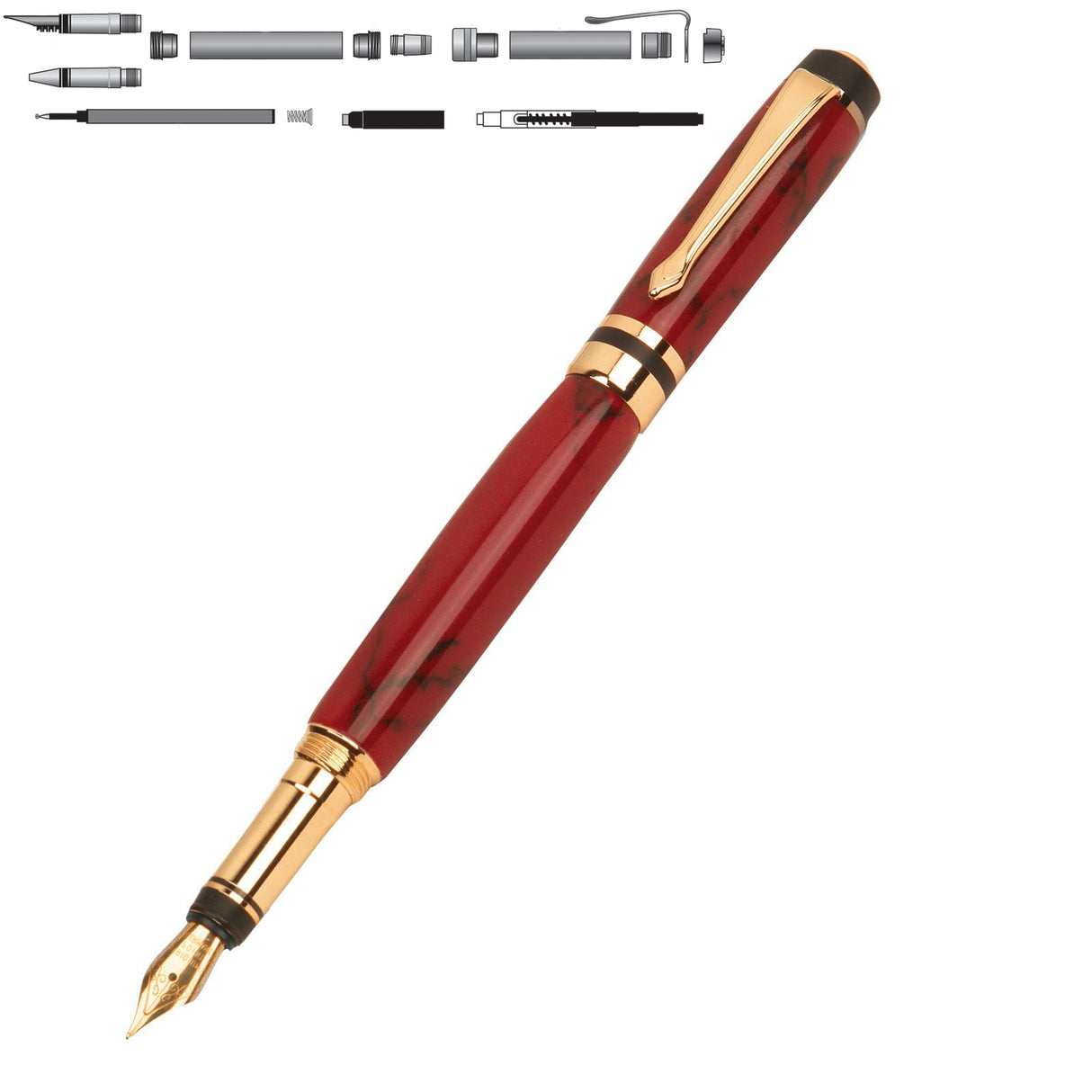 Classic Elite2 24kt Gold Rollerball Pen Kit