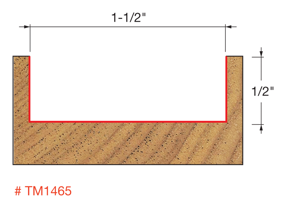 1 1/2" Surfacing Bit w/ Replaceable Cutters 1/2" Shank
