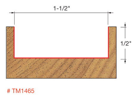 1 1/2" Surfacing Bit w/ Replaceable Cutters 1/2" Shank