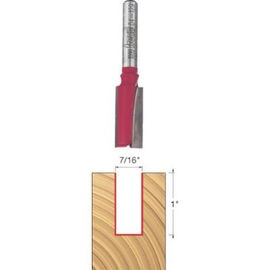 7/16" x 1" Double Flute Straight Bit