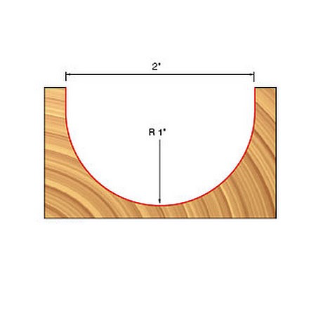 1" Radius Round Nose Bit