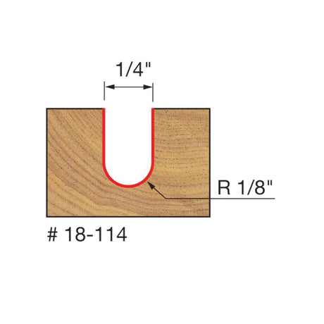 1/8" Radius Round Nose Bit