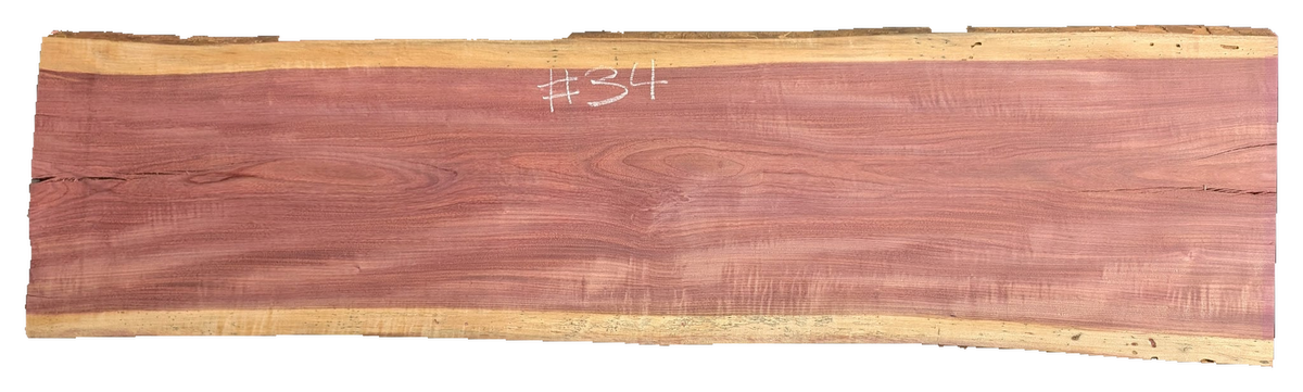 Purpleheart 5/4 Live Edge #034