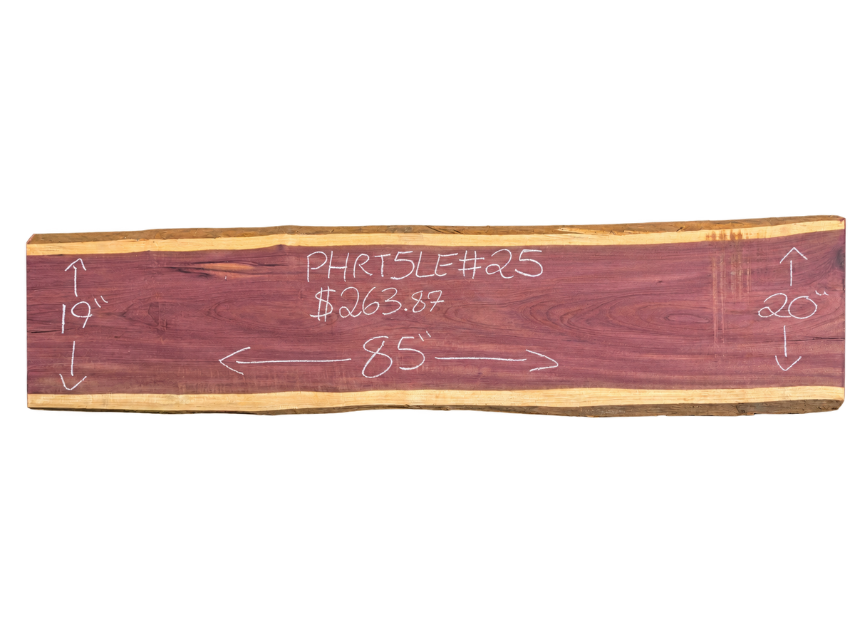 Purpleheart 5/4 Live Edge #025