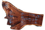Claro Walnut 12/4 Slab #17776