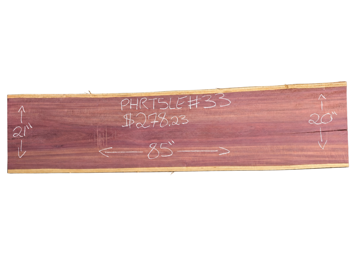 Purpleheart 5/4 Live Edge #033