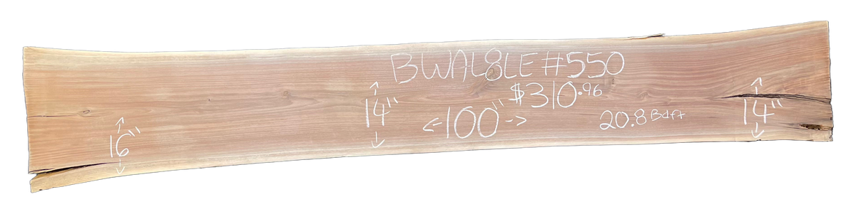 Black Walnut 8/4 Live Edge #550