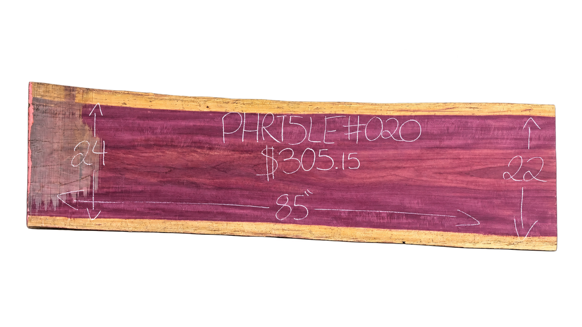 Purpleheart 5/4 Live Edge #020