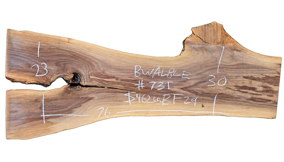 Black Walnut 8/4 Live Edge #731