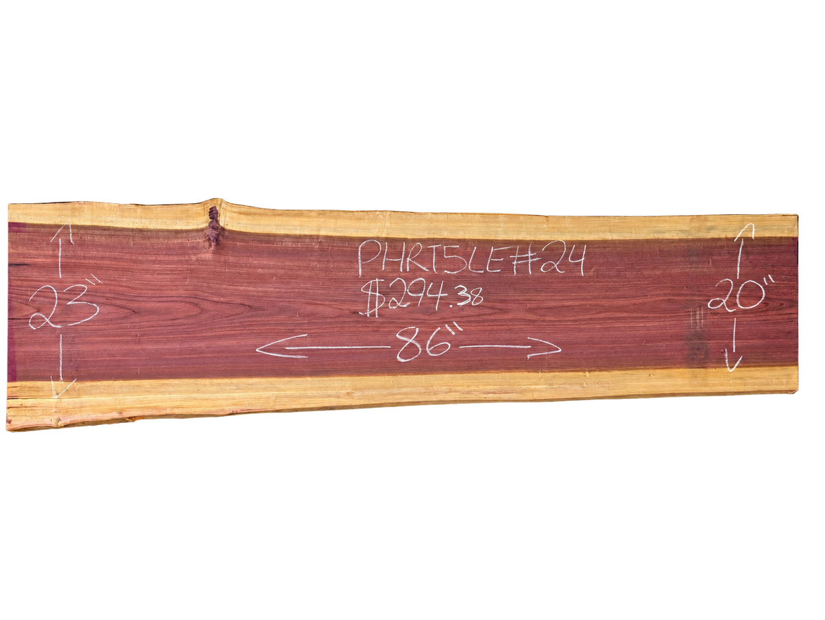 Purpleheart 5/4 Live Edge #024