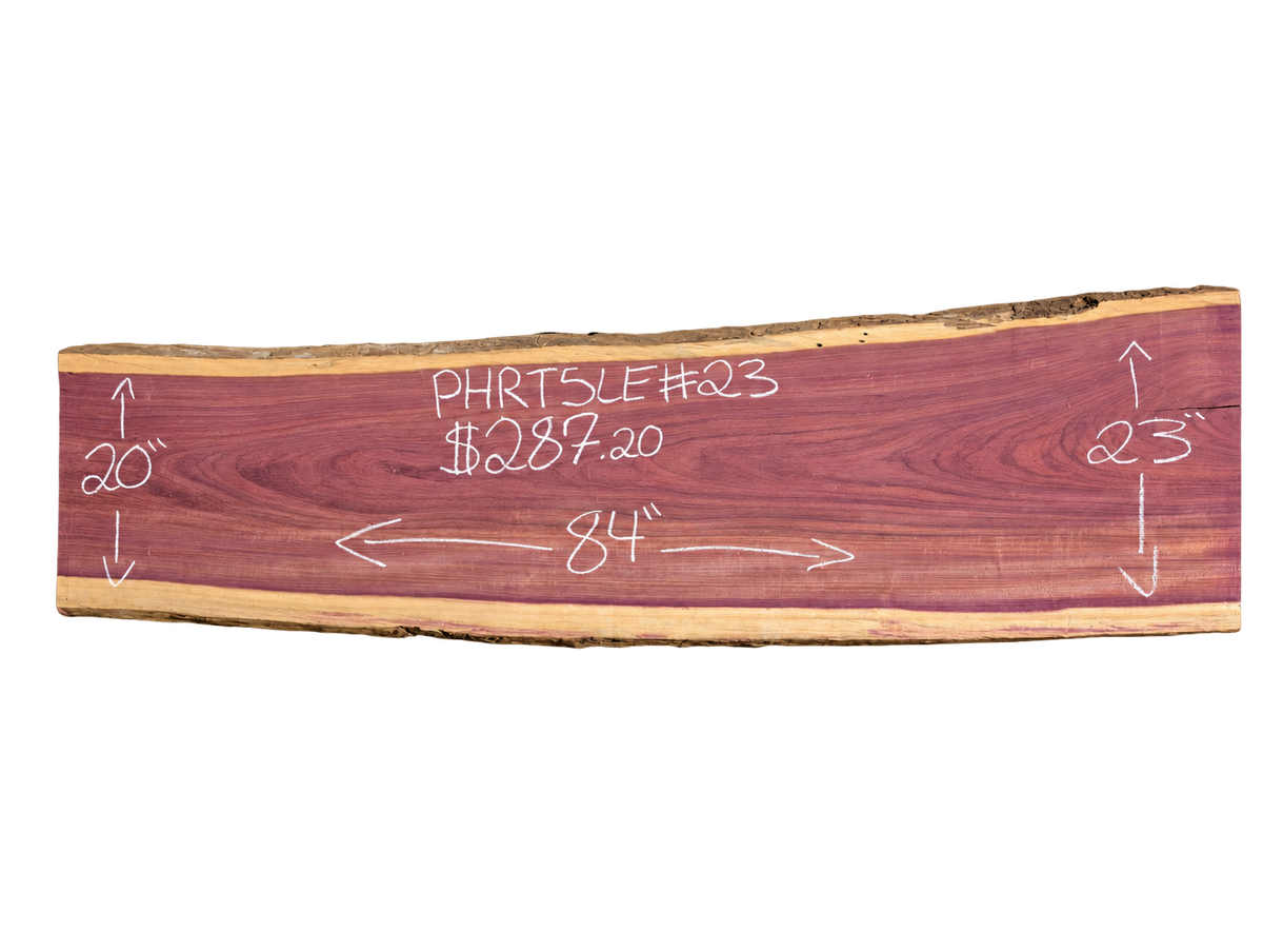 Purpleheart 5/4 Live Edge #023