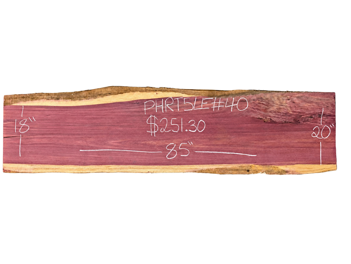 Purpleheart 5/4 Live Edge #040