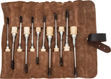 12-Piece Chisel Set In Leather Case, Two Cherries