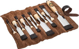 12-Piece Chisel Set In Leather Case, Two Cherries