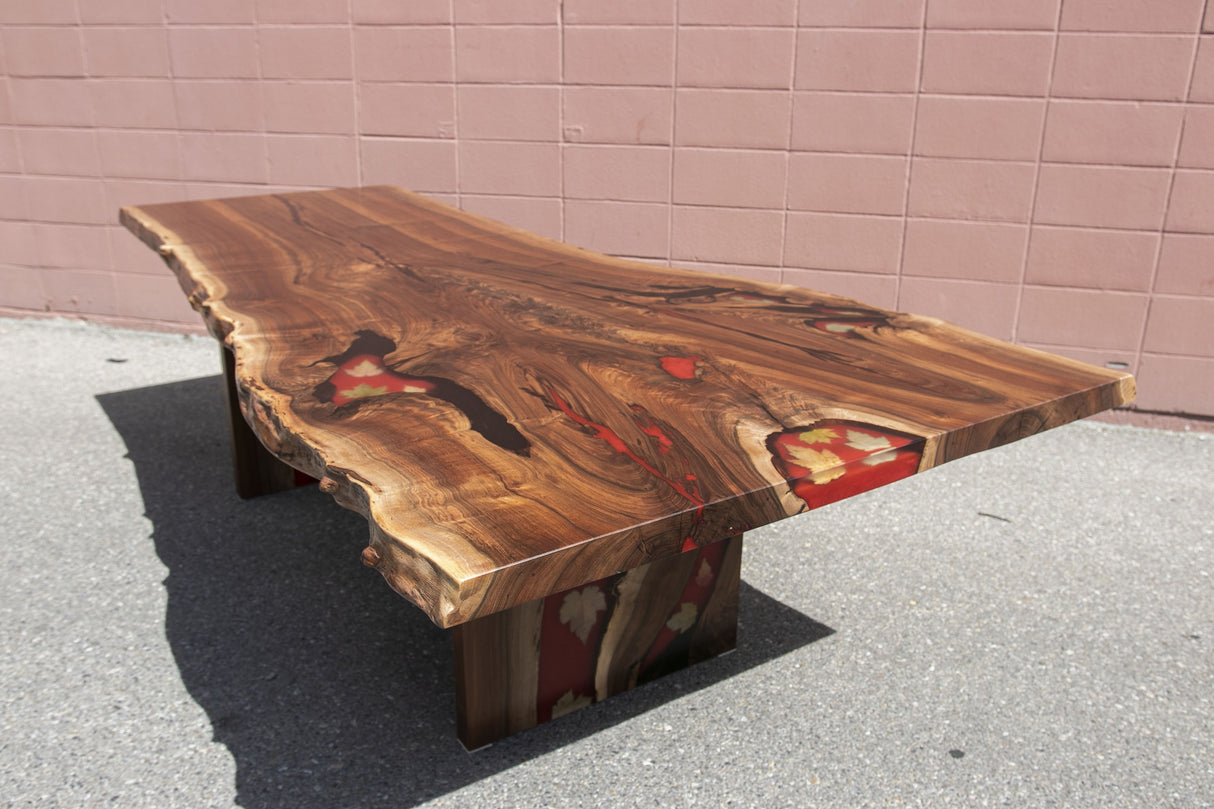 Live Edge Claro Walnut Dining Table