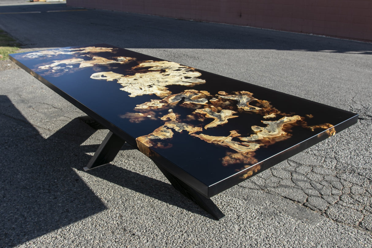 Buckeye Burl and Resin Dining Table