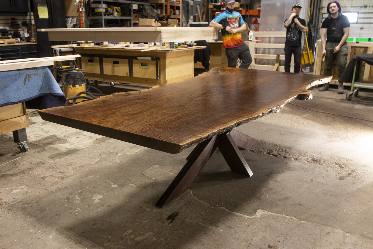 Live Edge Claro Walnut Dining Table