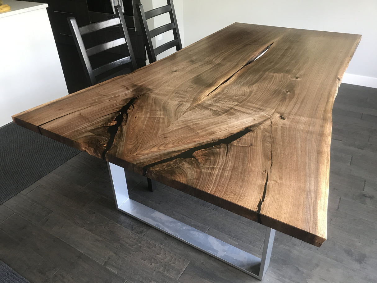 Book-matched Black Walnut Dining Table