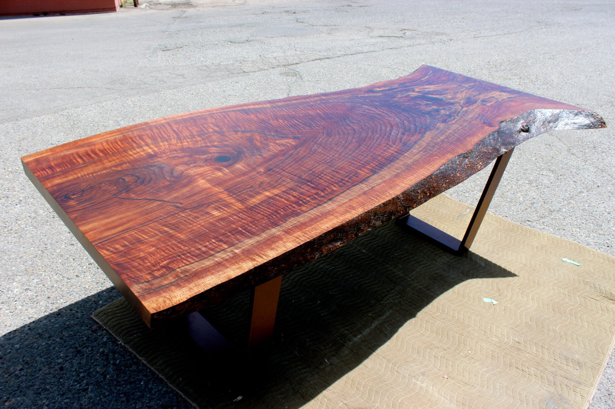 Figured Claro Walnut Dining Table