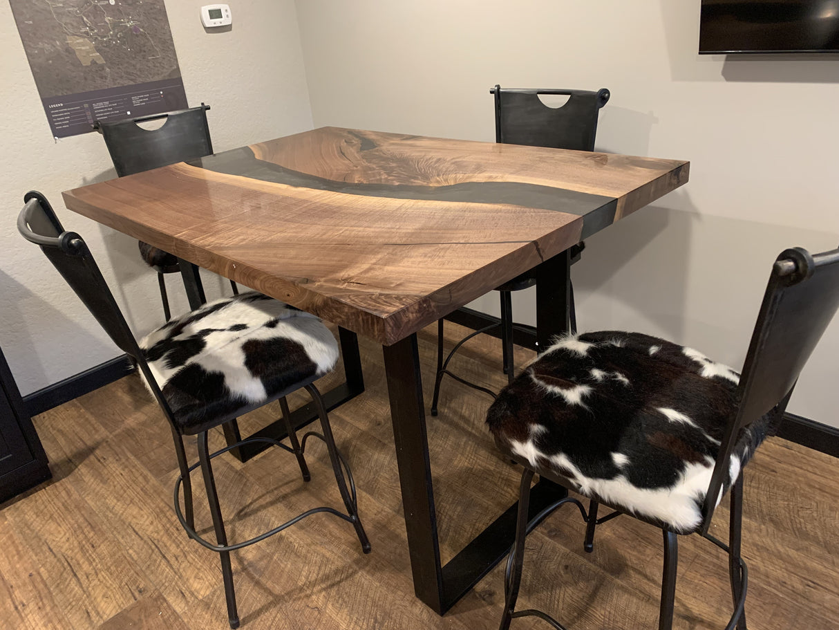 Black Walnut and Resin Dining Table