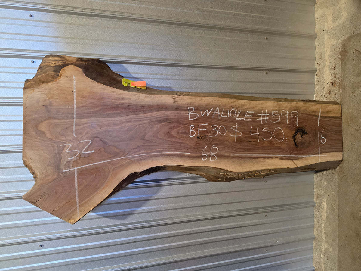 Black Walnut 10/4 Live Edge #599