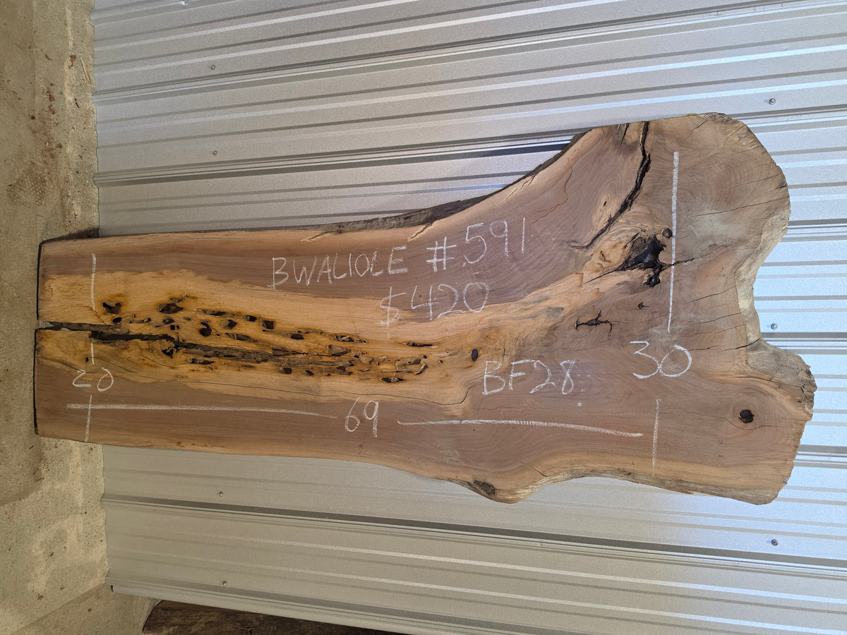 Black Walnut 10/4 Live Edge #591