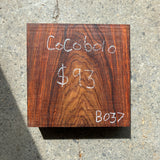 Cocobolo 7”x7”x2”