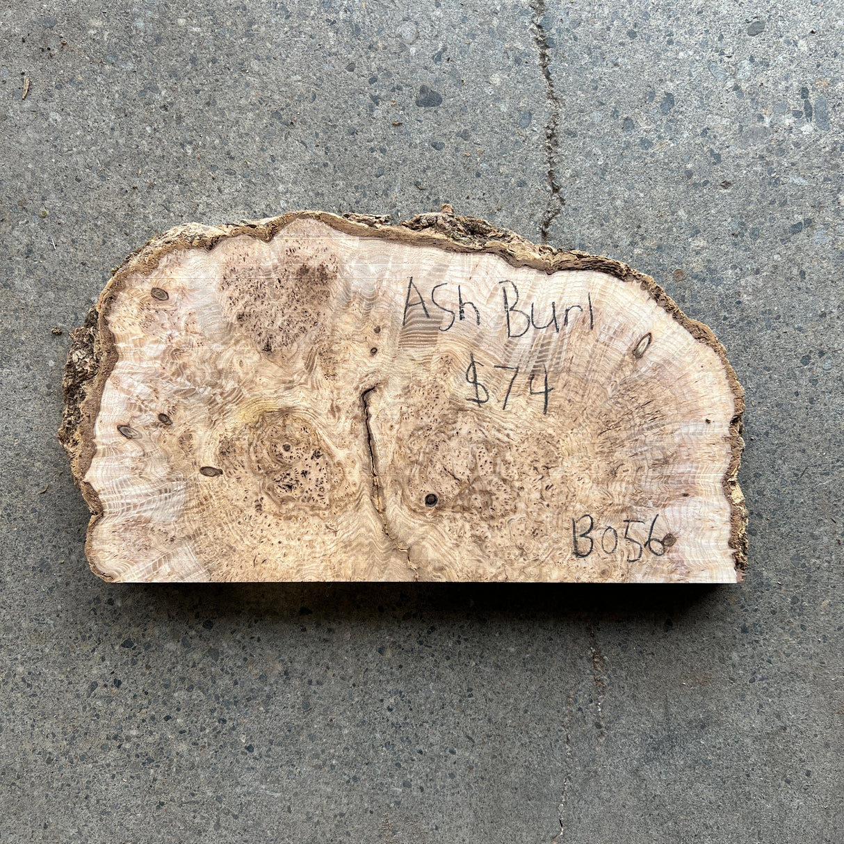 Ash Burl 12”x7”x1.25”