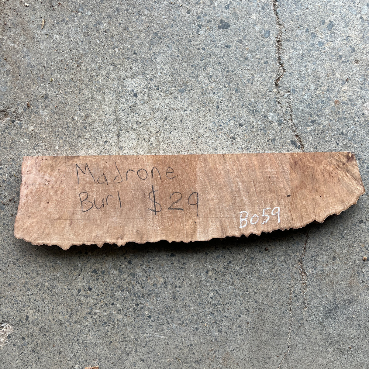 Madrone Burl 15”x4”x0.875”