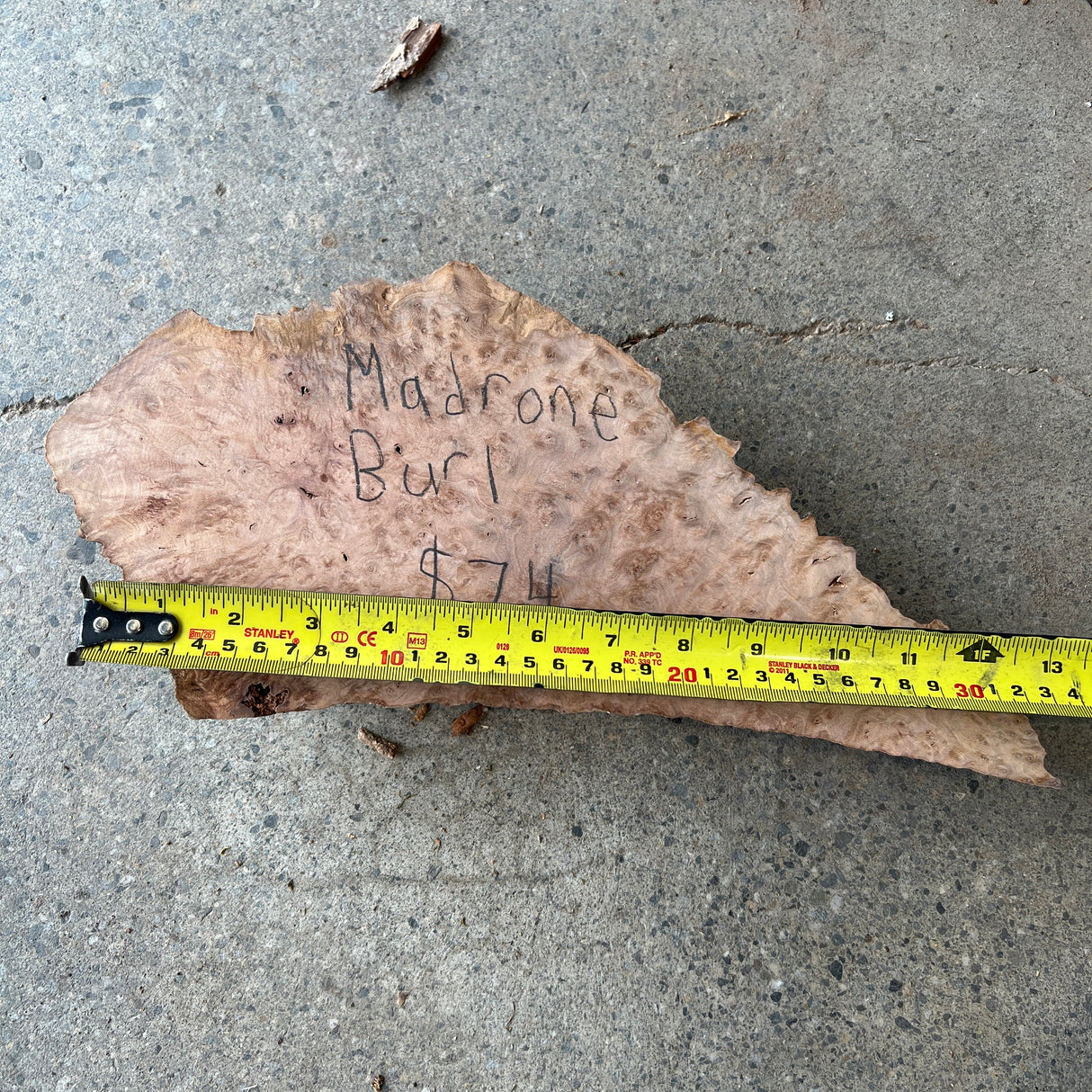 Madrone Burl 11”x5”x1.75”