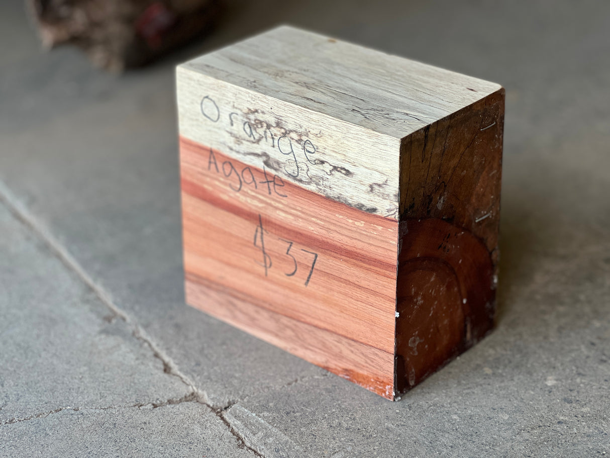 Spalted Orange Agate 6”x5.5”x3.5”