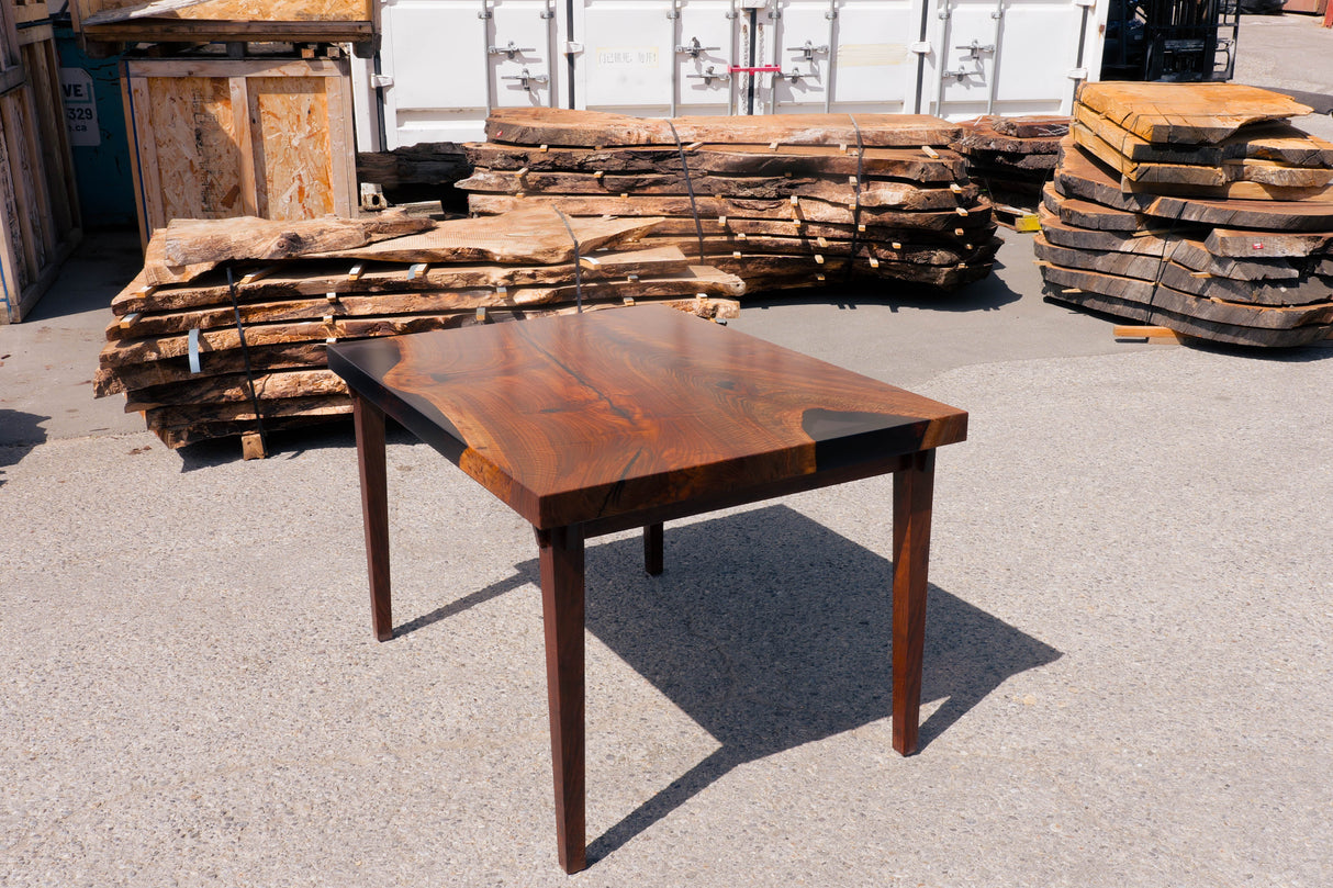 Figured Claro Walnut Desk