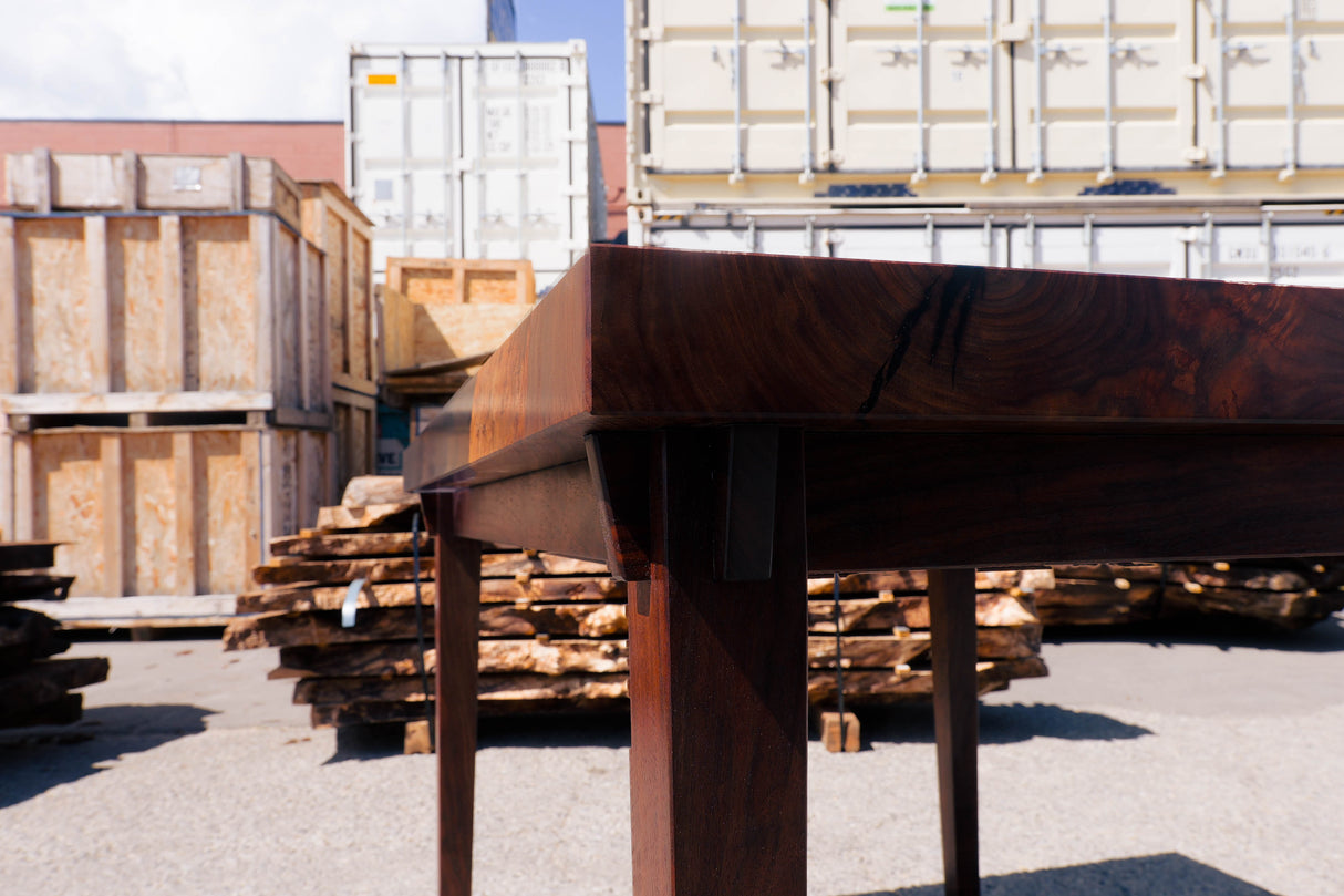 Figured Claro Walnut Desk