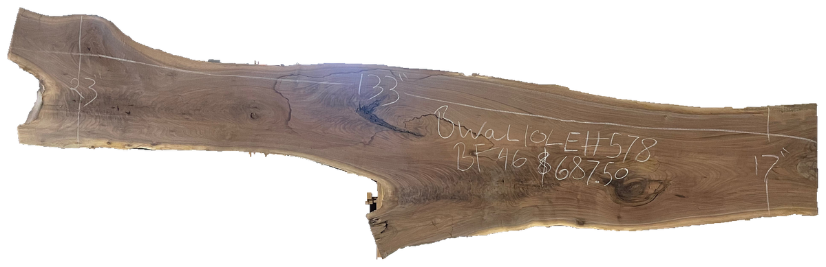 Black Walnut 10/4 Live Edge #578