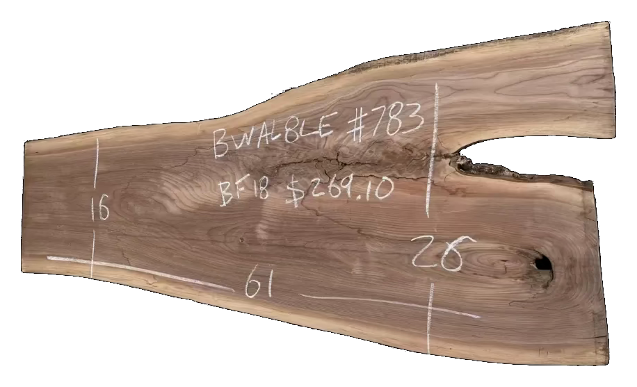 Black Walnut 8/4 Live Edge #783