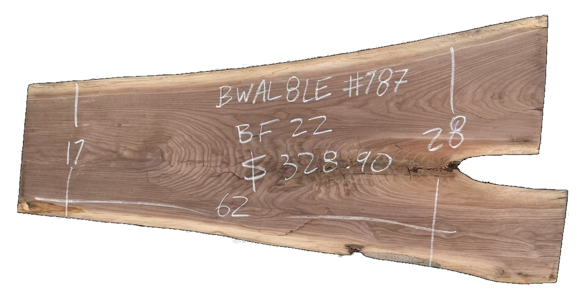 Black Walnut 8/4 Live Edge #787
