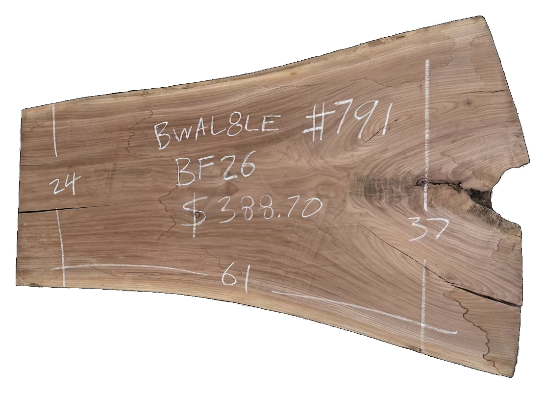 Black Walnut 8/4 Live Edge #791