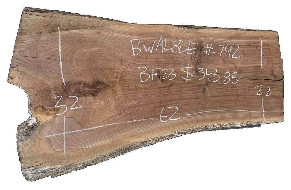 Black Walnut 8/4 Live Edge #792